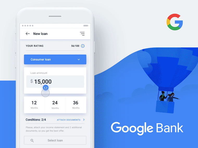 Google Bank Application Concept